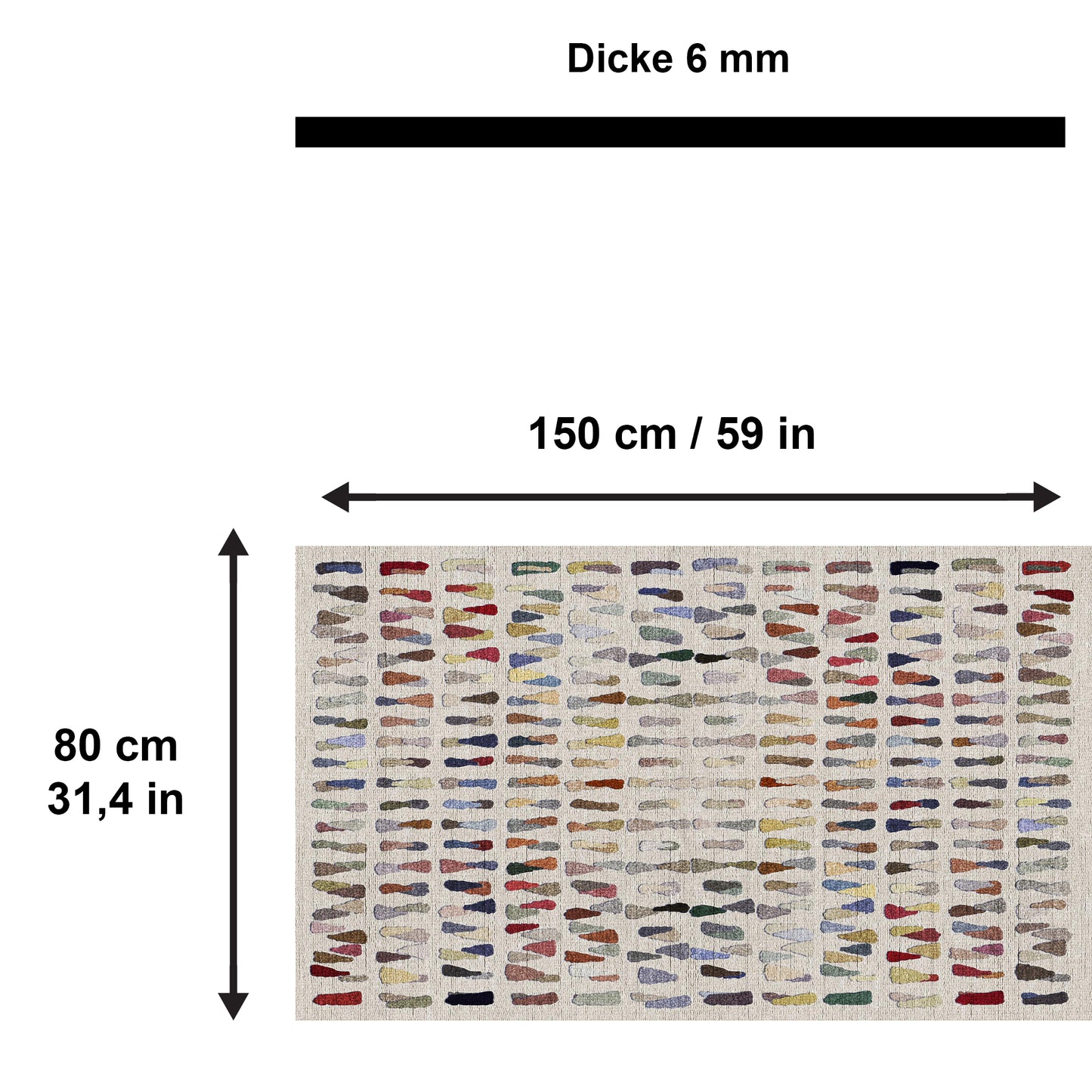 Tapis imprimé Zola en chenille imprimé à la machine 