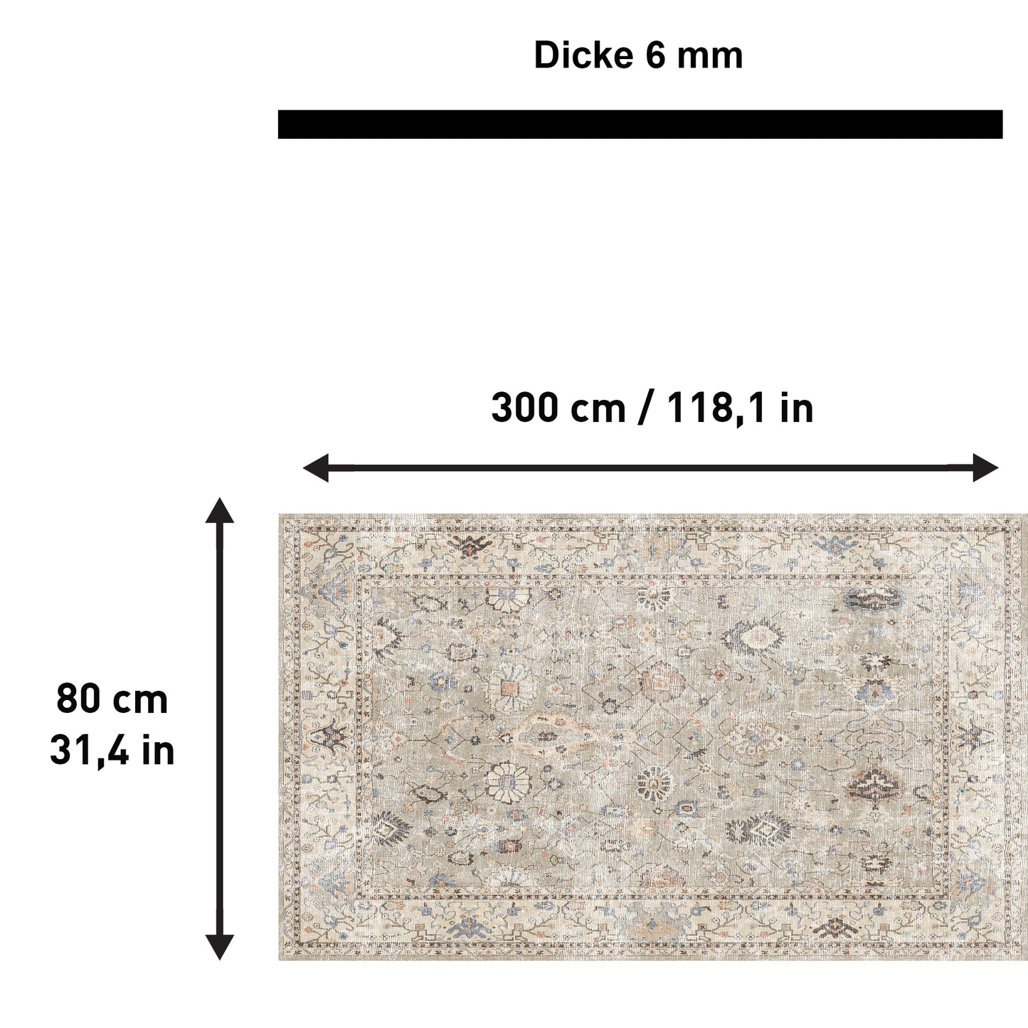 Tapis imprimé Monty en chenille imprimé à la machine 