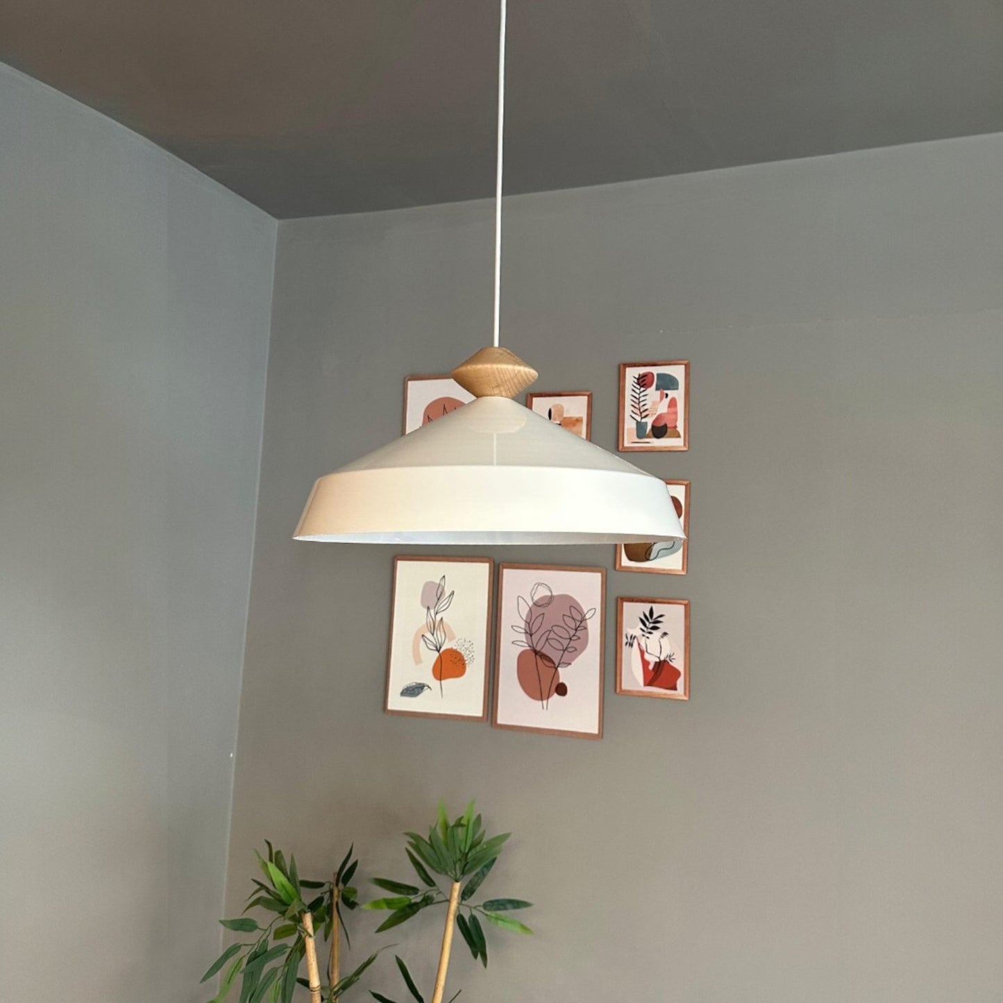 Pendelleuchte Lema Ø35,5cm, Hängelampe Holz, Hängelampe Industrial Vintage Lampe