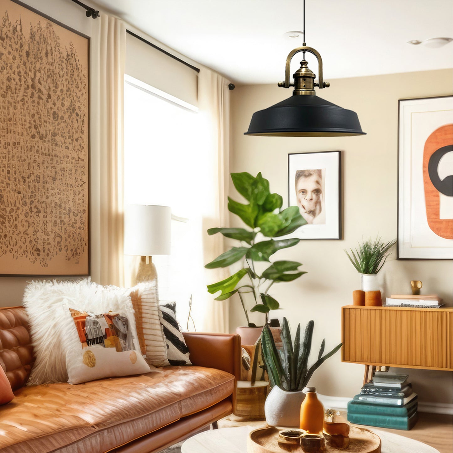 Pendelleuchte Asletl Hängelampe Industrial aus Metall Ø41 cm, Pendelleuchte Esstisch