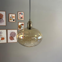 Pendelleuchte Solvia Vintage Glas, 25 cm Retro-Hängelampe