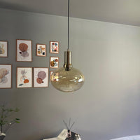 Pendelleuchte Solvia Vintage Glas, 25 cm Retro-Hängelampe