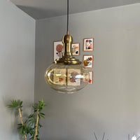 Pendelleuchte Solvia Vintage Glas, 25 cm Retro-Hängelampe