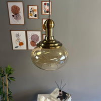 Pendelleuchte Solvia Vintage Glas, 25 cm Retro-Hängelampe