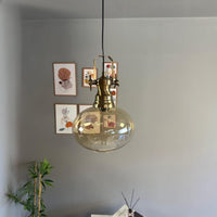 Pendelleuchte Solvia Vintage Glas, 25 cm Retro-Hängelampe