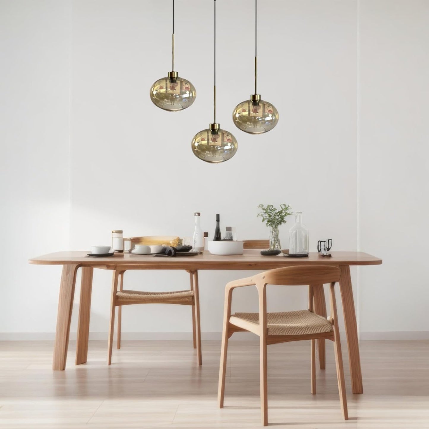 Pendelleuchte Solvia Vintage Glas, 25 cm Retro-Hängelampe