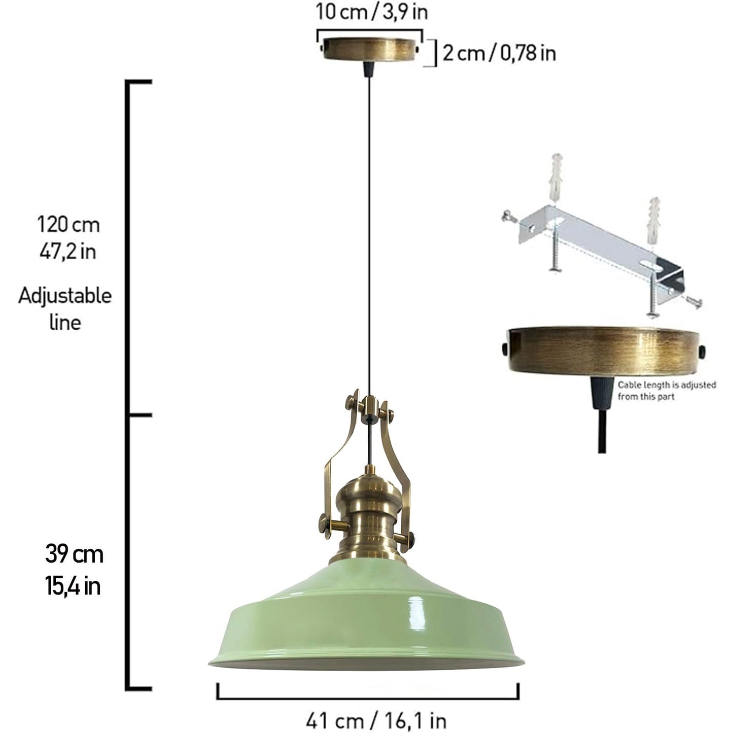 Pendellampe Vintage, Neo-Asletl Lampe Groß Lampe