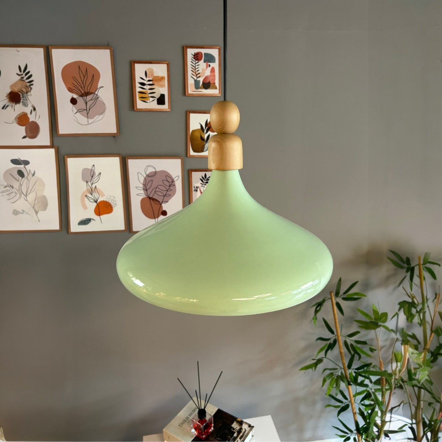 LED Pendelleuchte Perle Holz Metall Ø35 cm, E27, Modern Pendelleuchte