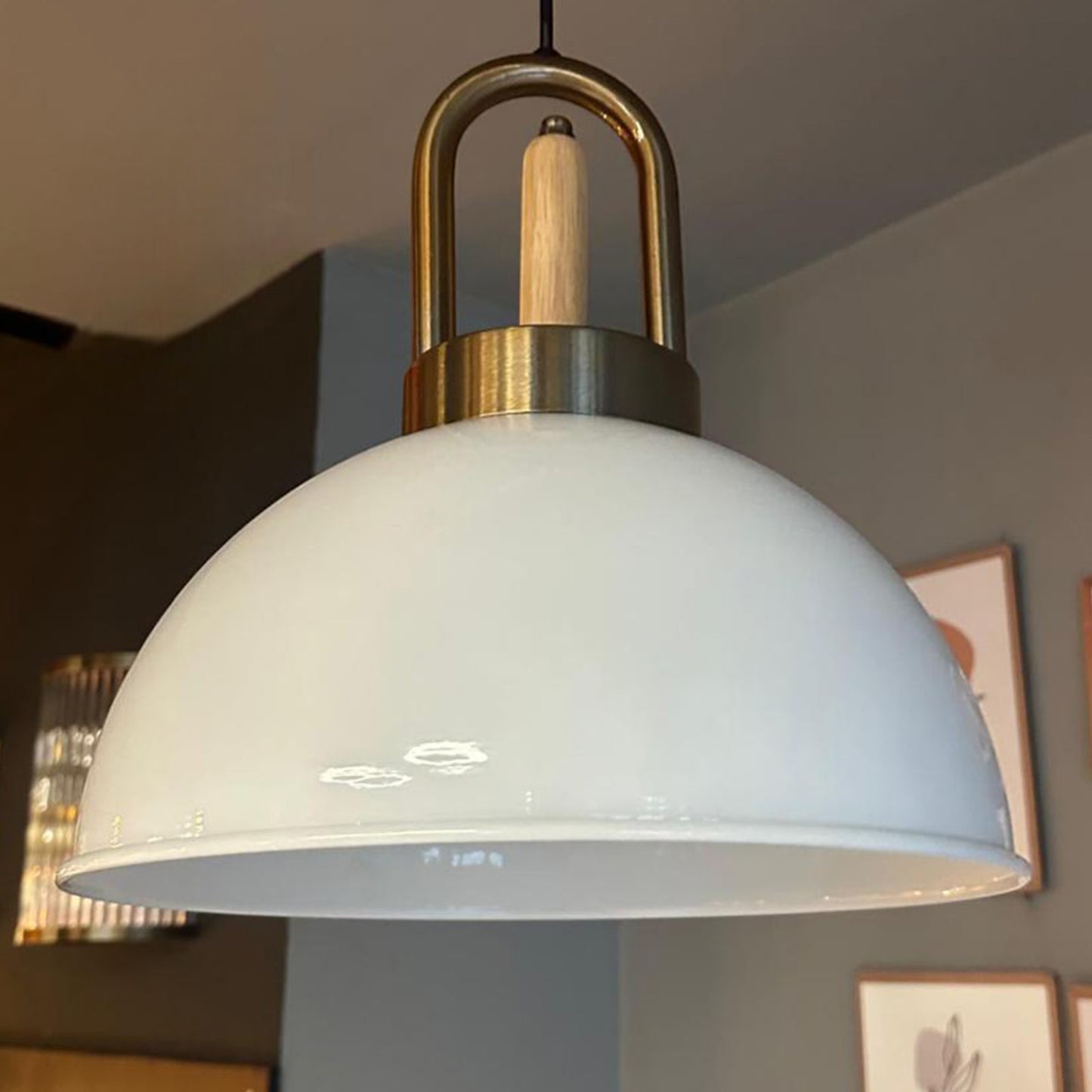 Pendelleuchte Yimpi Locke Holz Metall, Modern Hängelampe