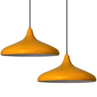 2 lampes suspendues en métal E27