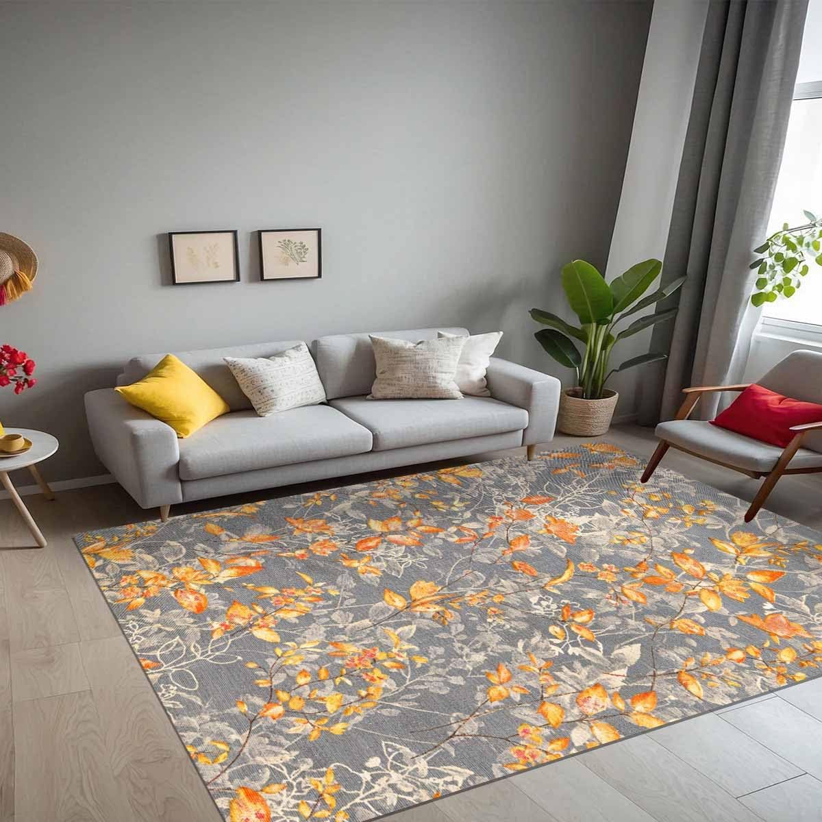 Bedruckter Teppich Sunfas Chenille Print Maschinell hergestellt, waschbarer Vintage-Teppich