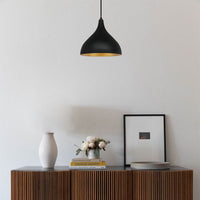 Pendelleuchte Adash Pendelleuchte Schwarz, 1 Flammige Metall Hängelampe Ø26 cm