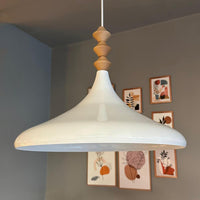 Pendelleuchte Champion XL Q Holz Metall, Modern Hängelampe