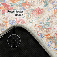 Bedruckter Teppich Sonika Chenille Print Maschinell hergestellt, waschbarer Vintage-Teppich