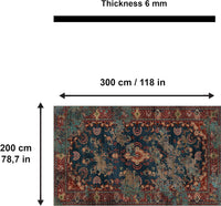 Tapis imprimé Kinevart en chenille imprimé à la machine 