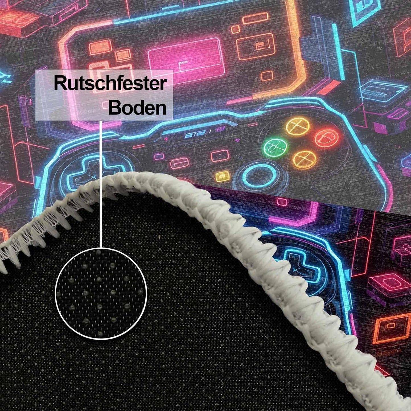Gamer Teppich Console, Chenille Druck, maschinell gefertigt für das Gaming Zimmer