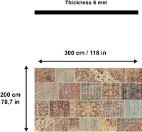 Tapis imprimé Nadine, imprimé chenille, fabriqué à la machine 