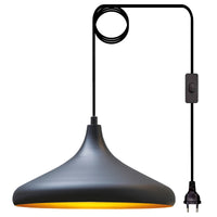 Bamyum Champion Metall mit 450 cm Kabel Schalter EU Stecker, Hängelampe