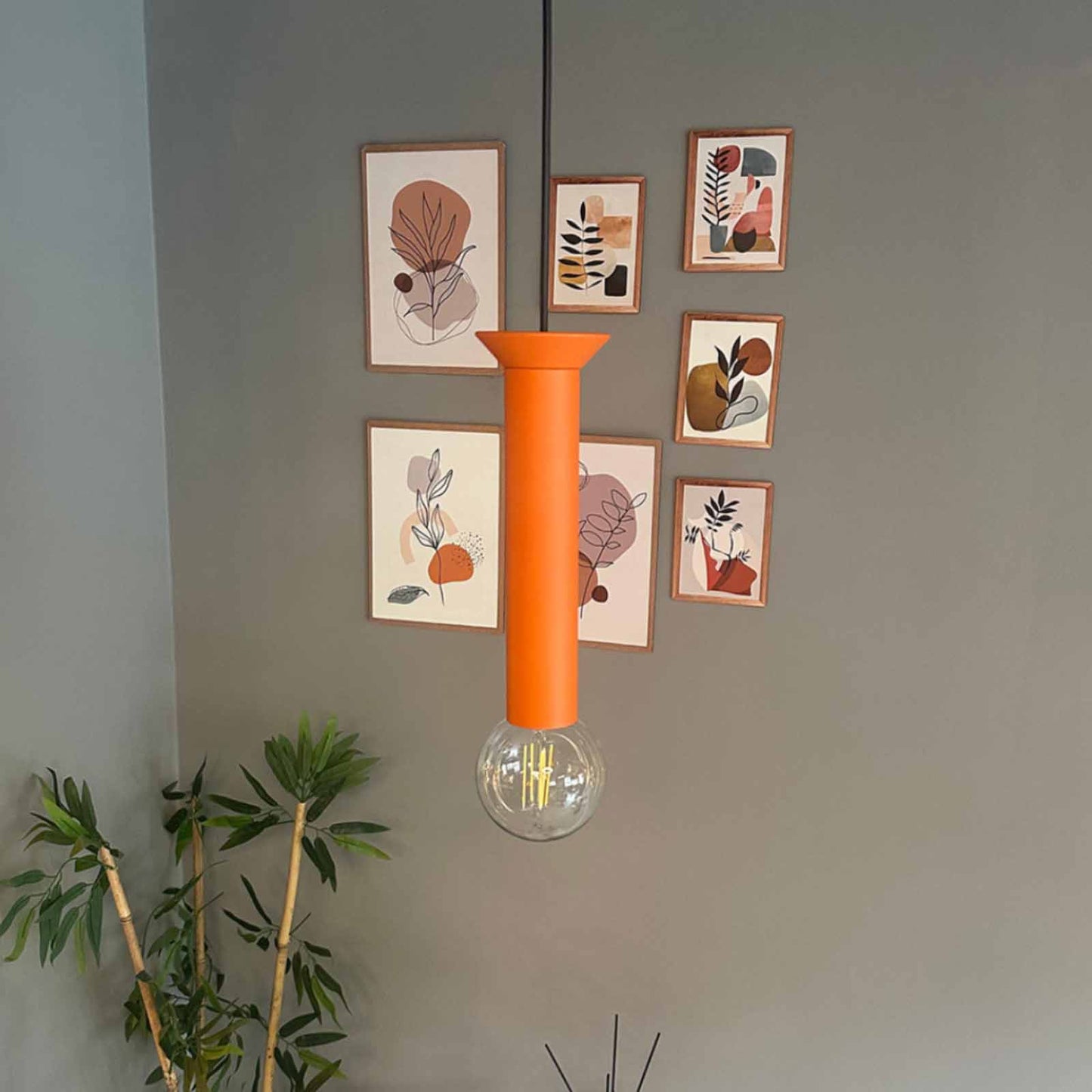 Pendelleuchte Mika Platte Metall, Modern Hängelampe