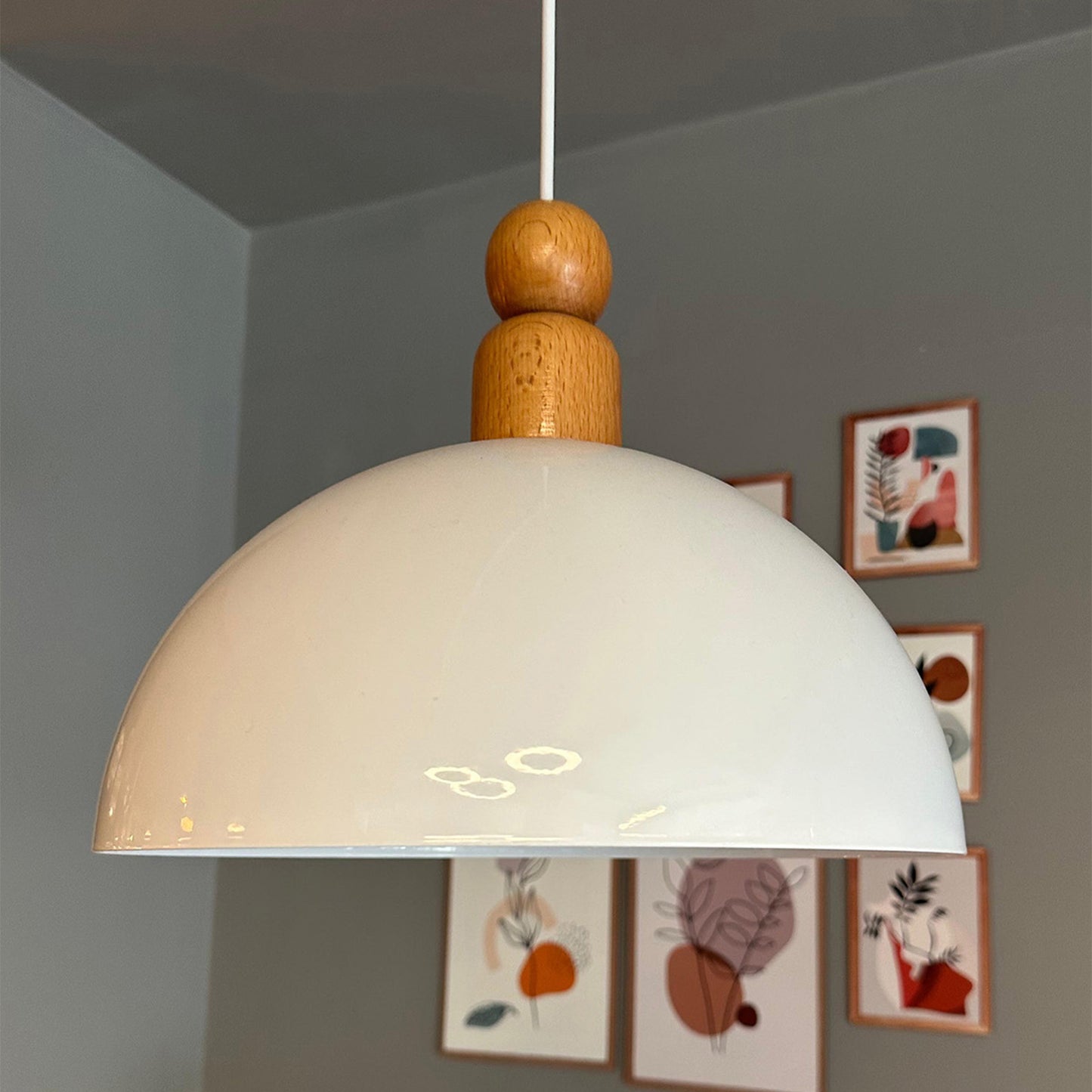 Pendelleuchte Yimpi Wulst Holz Metall