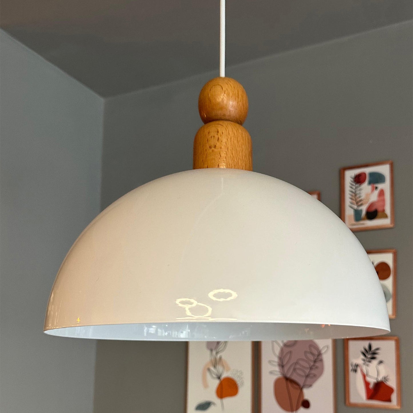 Pendelleuchte Yimpi Wulst Holz Metall