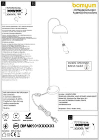 Stehlampe Modern Dekorativ Metall Wohnzimmer Arbeitszimmer Stehlampe