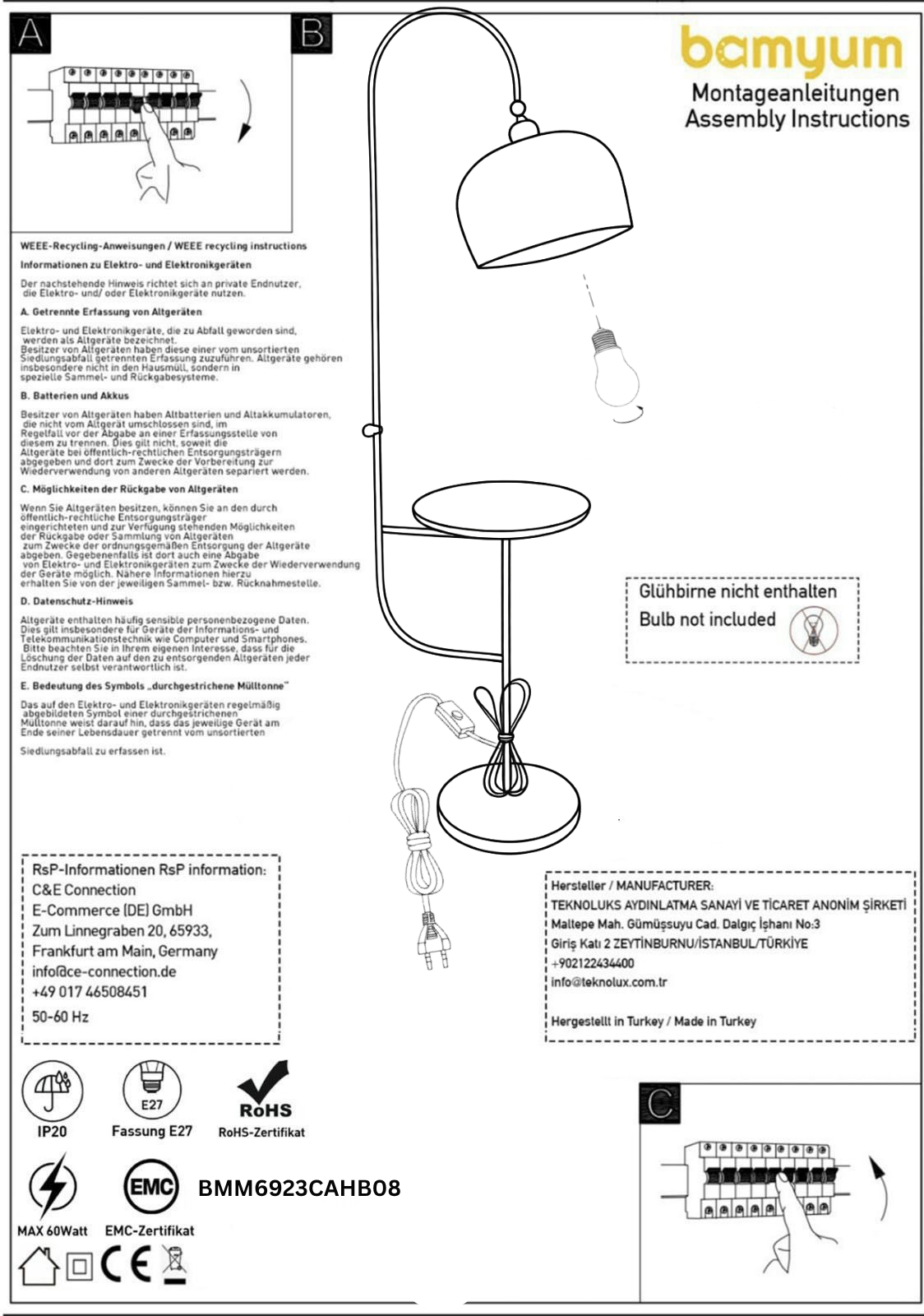 Gorkiede Moderne Stehleuchte