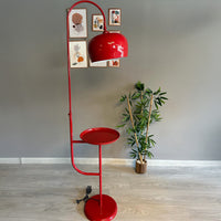 Stehlampe Rote Stehleuchte Moderne Metallleuchte mit Beweglichem Kopfteilständer