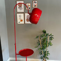 Stehlampe Rote Stehleuchte Moderne Metallleuchte mit Beweglichem Kopfteilständer