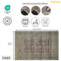 Tapis imprimé ENBER en chenille, fabriqué à la machine 