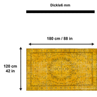 Giallo Bedruckter Teppich Chenille-Druck Maschinell Hergestellt