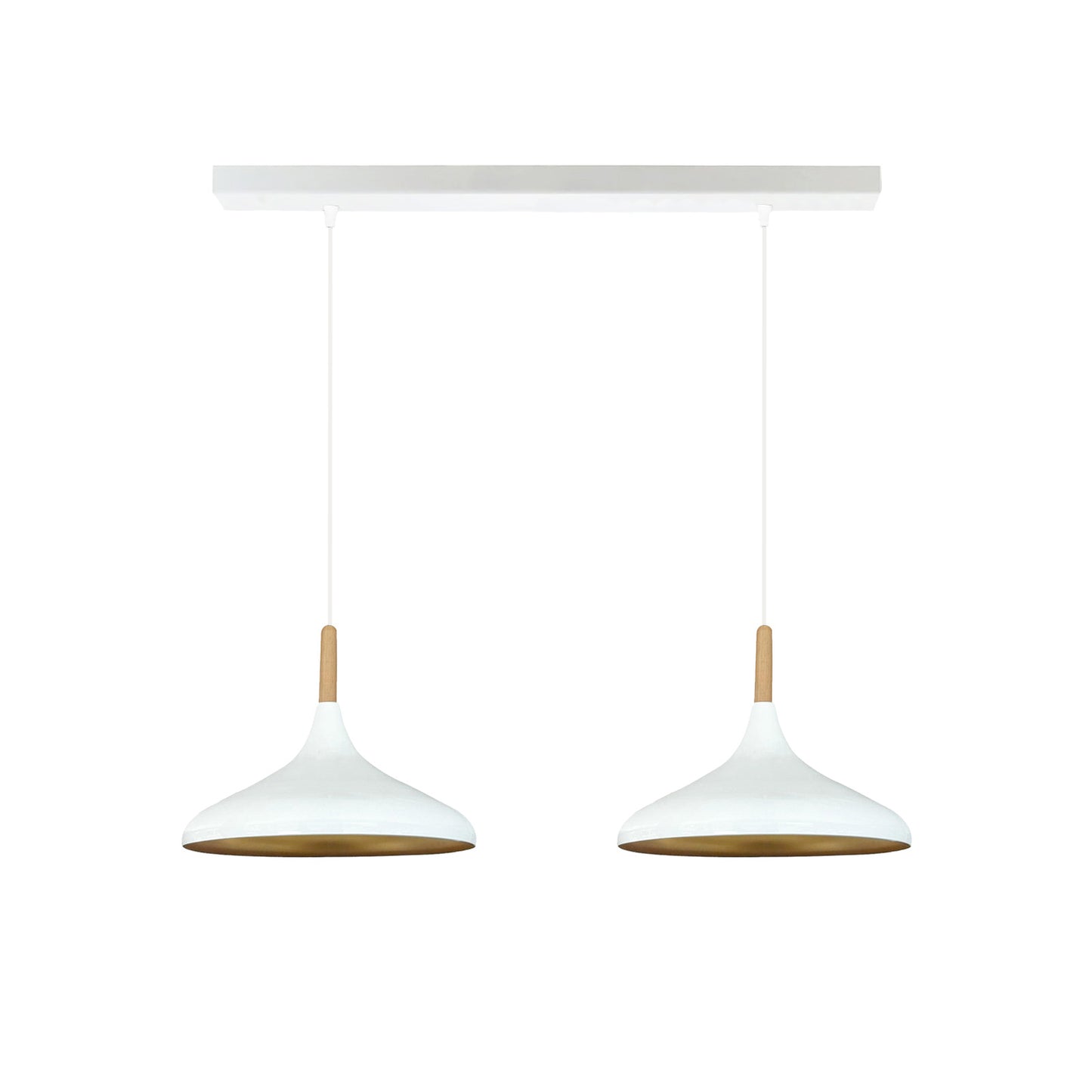 Pendelleuchte Champion Doppelter Kronleuchter Holz Metall Modern Pendelleuchte