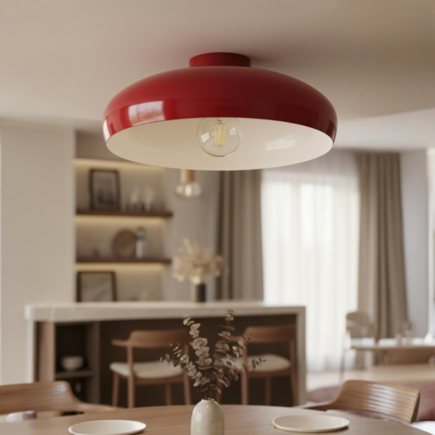 Plafonnier en métal avec 1 lampe