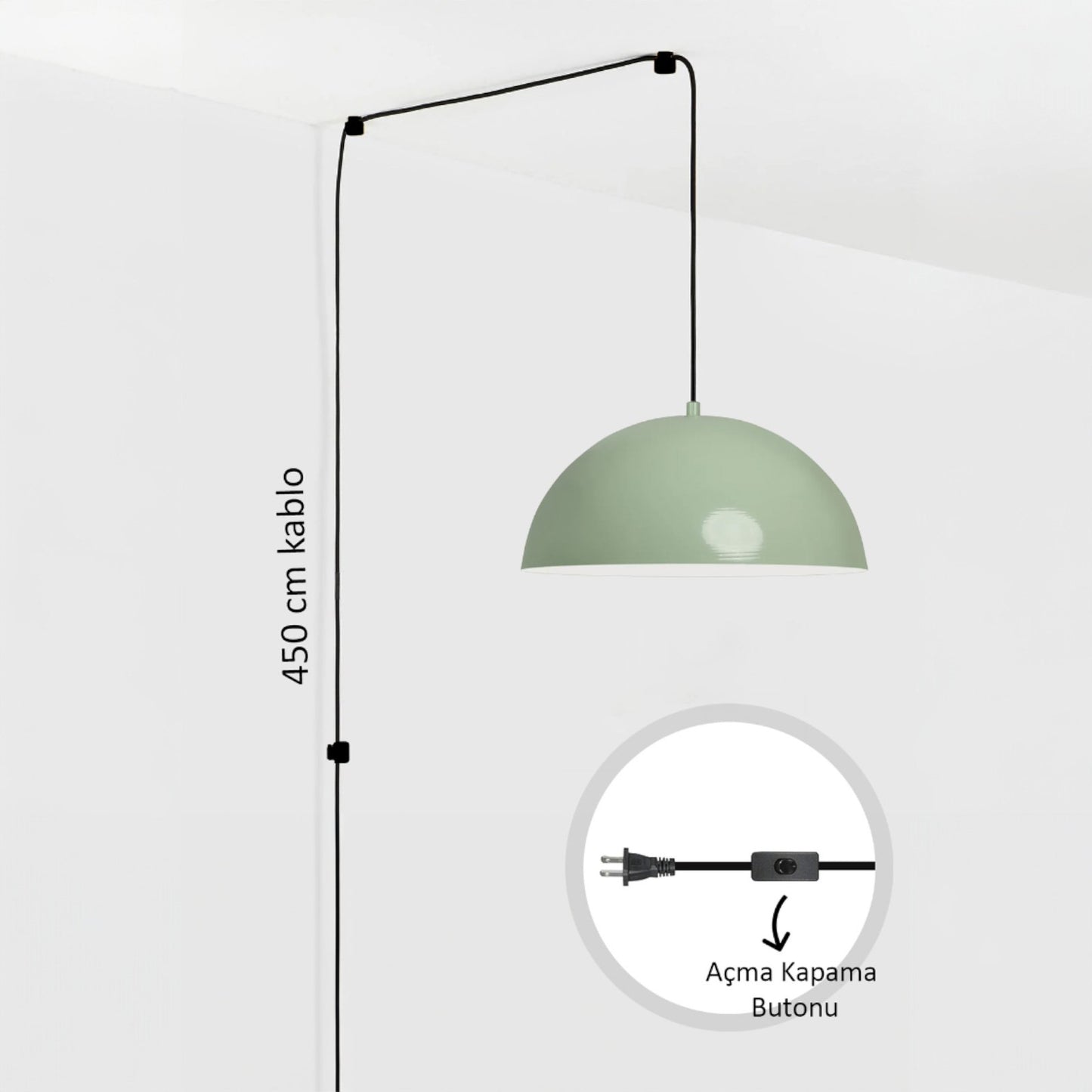 Pendelleuchte Lipeo mit Stecker Metall, Modern Hängelampe