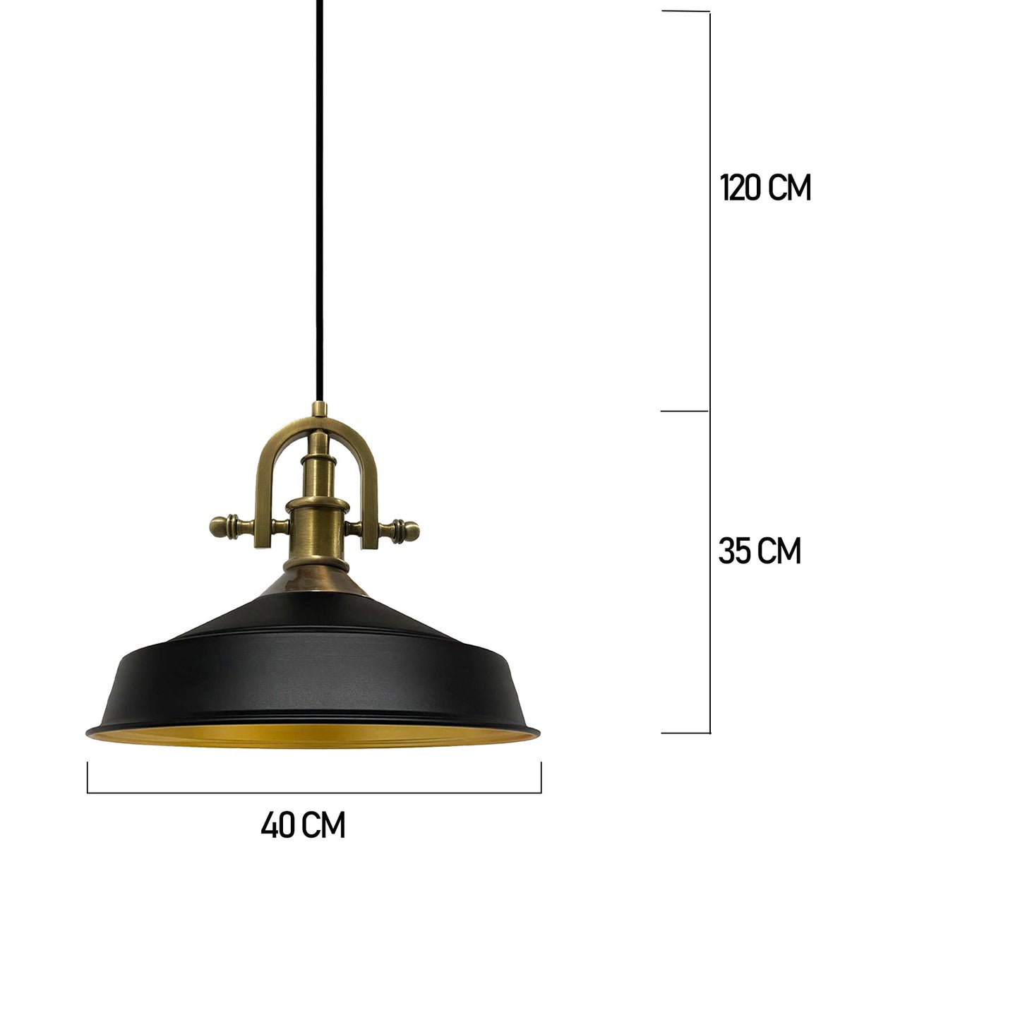 Pendelleuchte Bamyum Pendelleuchte I Asletl-Marine l Ø41 cm E27 Metall Vintage Lampe