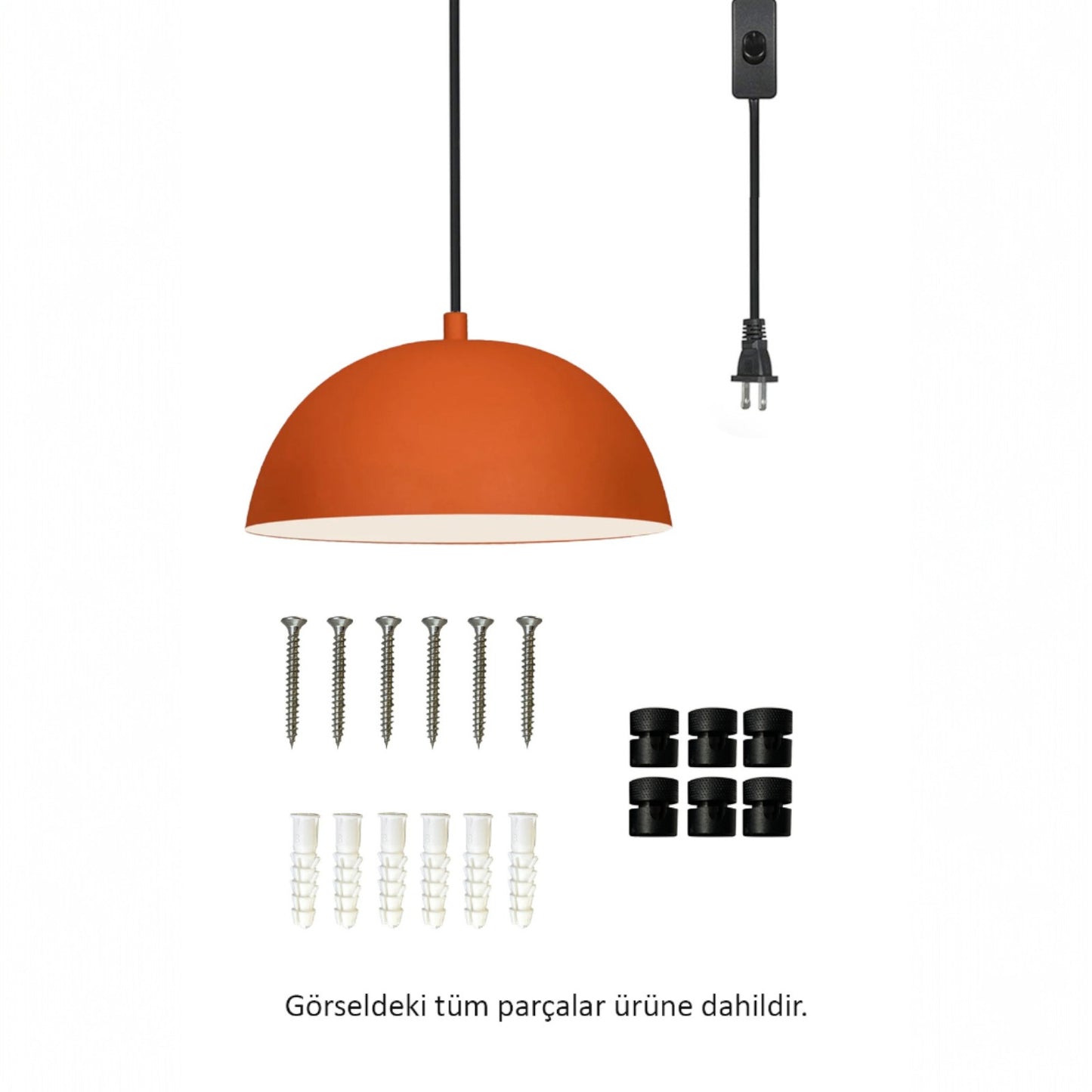 Pendelleuchte Lipeo mit Stecker Metall, Modern Hängelampe