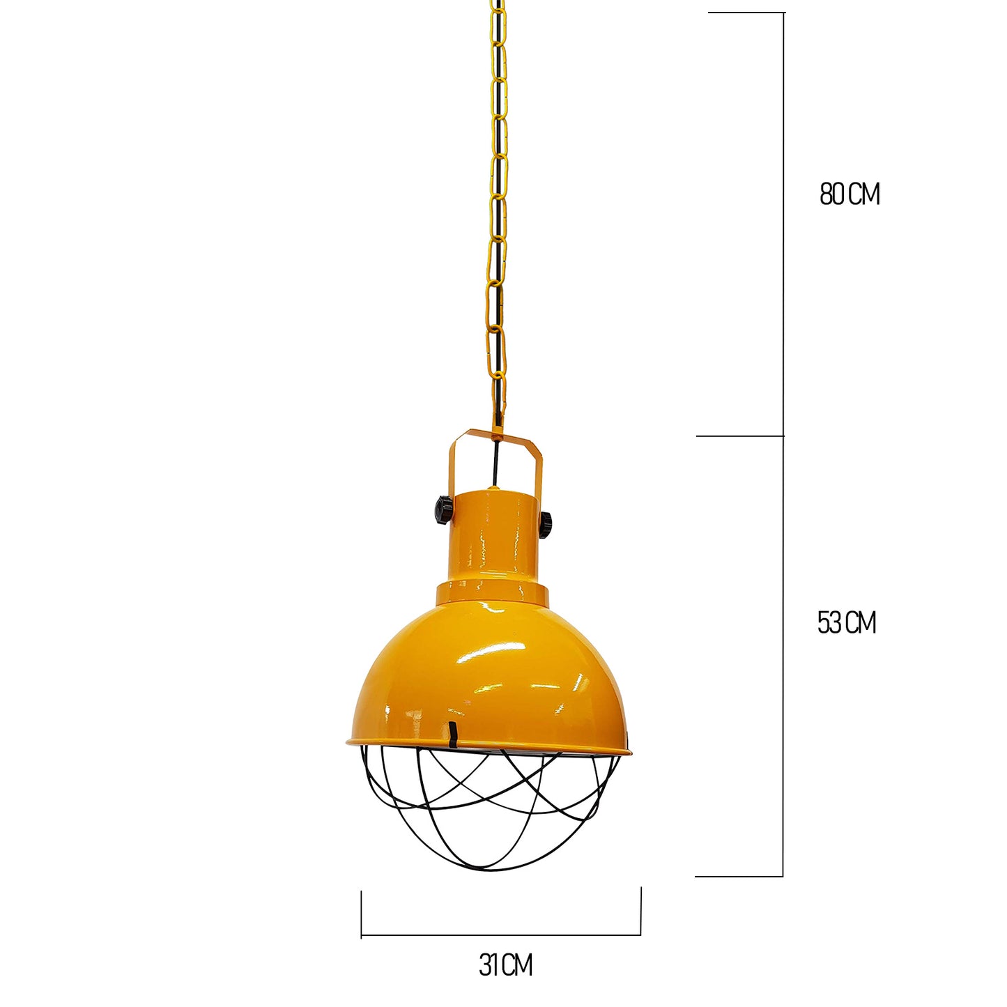 Tavolo da pranzo con lampada a sospensione dipinta a mano scandinavo