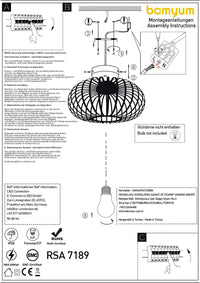 Bamyum Hängelampe Modern Pendellampe