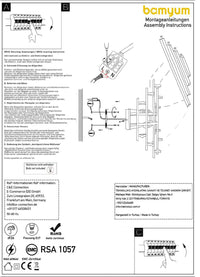 Lampada da parete per interni in metallo e vetro