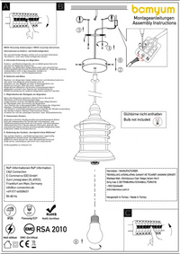 Lampe suspendue Bamyum moderne