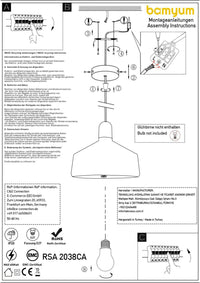 Lampe suspendue Bamyum moderne