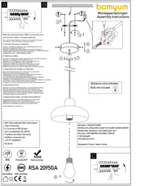 Bamyum Hängelampe Esttisch Modern Esszimmerlampe