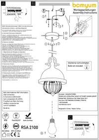 Esszimmerlampe Pendelleuchte Hängelampe Esstisch Skandinavisch