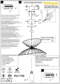 Lampe suspendue Bamyum moderne