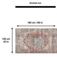 Tapis imprimé Tolas, impression chenille, fabriqué à la machine 