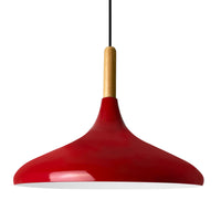 Pendentif lampe lumineuse I Champion I bois &Oslash; 35 cm métal E27 lampe suspendue