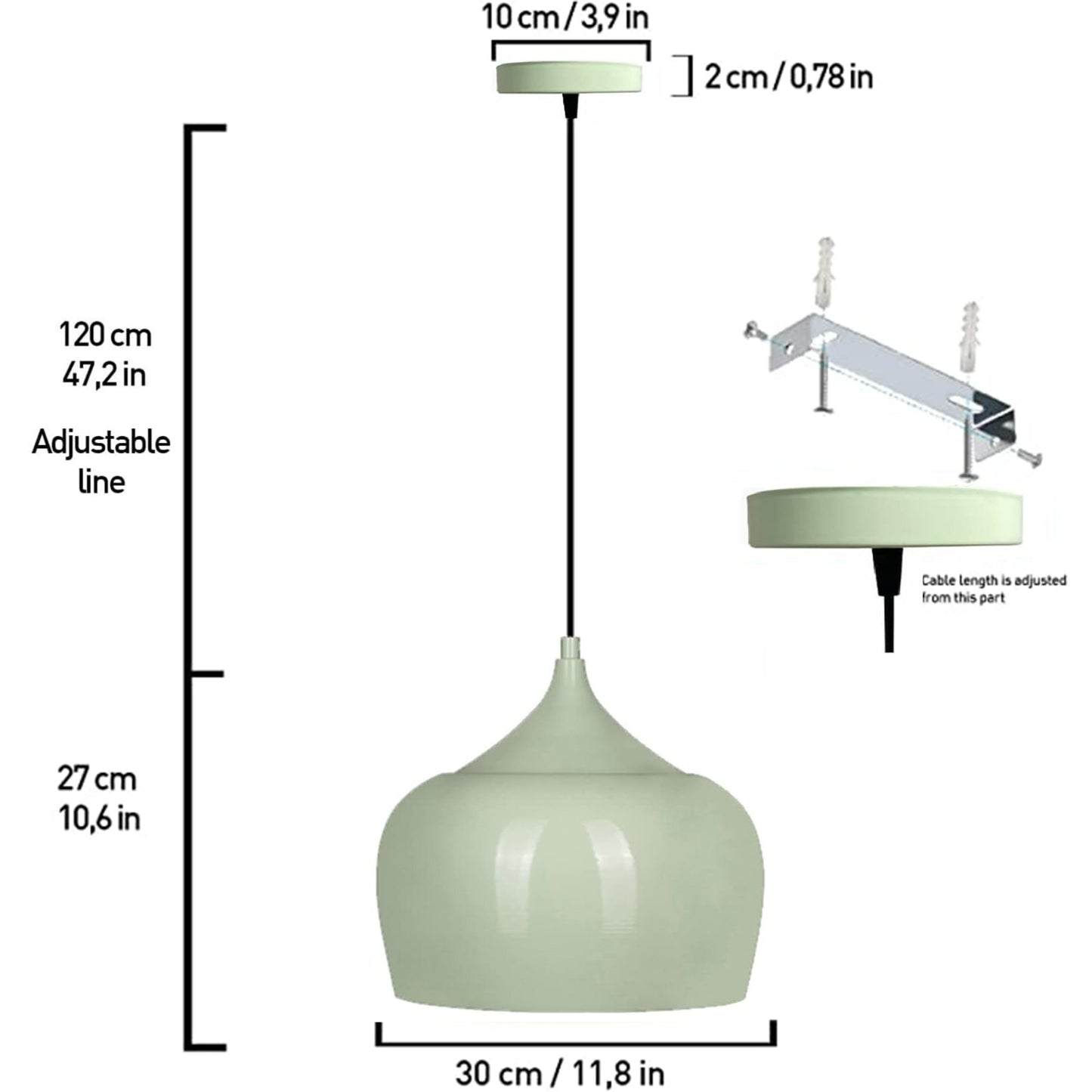 Lampada a sospensione in metallo