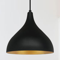 Lampe suspendue en métal noir