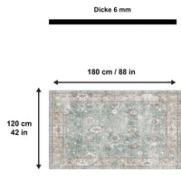 Tapis imprimé Zuleo en chenille, fabriqué à la machine 