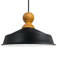 Pendelleuchte Hängelampe Industrial Schwarz Weiß Metall, Ø40cm, E27, Vintage Lampe